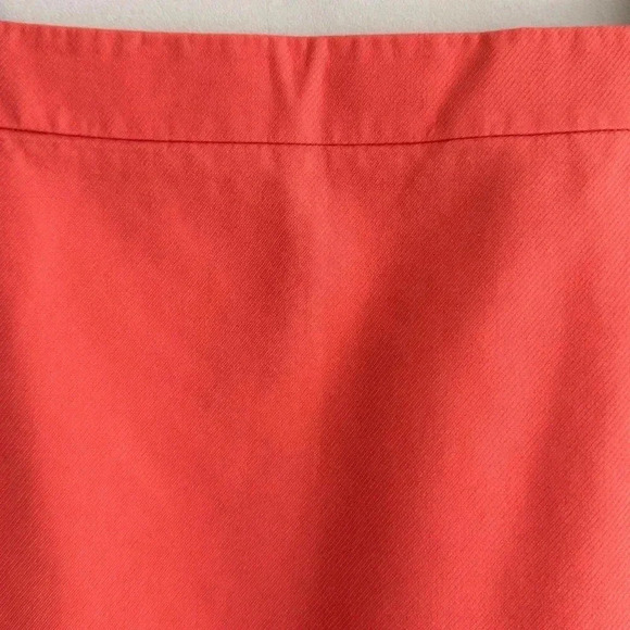 J. By J. Crew Coral/Salmon Solid Pencil Skirt with Scalloped Hem, Size 4 - Picture 8 of 16